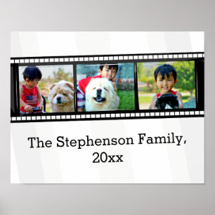 3-Foto-Filmstreifen personalisiertes Foto Poster