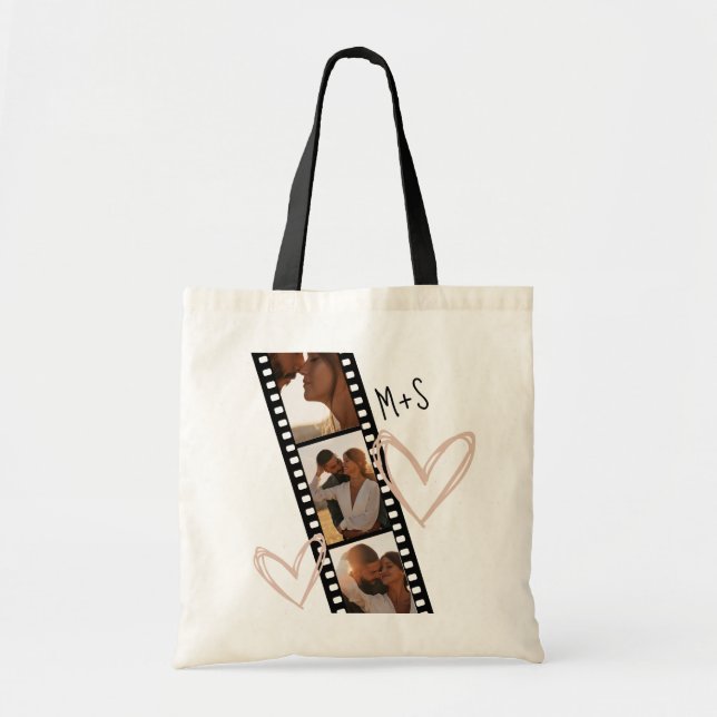 3 Foto Friends Couple BESTE FREUNDIN Trendy Film M Tragetasche (Vorne)