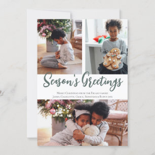 3 Foto Frohe Festtage Mistletoe Muster Feiertagskarte