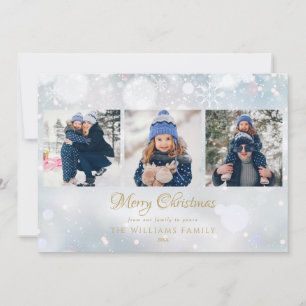 3 Foto Frohe Weihnachten Schrift Winterfrost