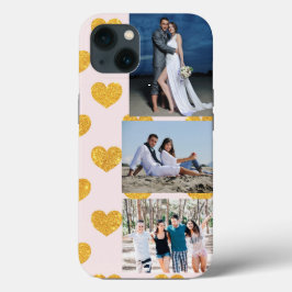 3 Foto Goldherzen Case-Mate iPhone Case