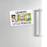 3 Foto Großvaters kleine Prinzessin Großkind Magnet<br><div class="desc">3-Foto Kühlschrank Magnet für Opa. Fügen Sie 3 Lieblings-Fotos von Großvaters kleiner Prinzessin hinzu. Text ist vollständig anpassbar,  also machen Sie es zu Ihrem eigenen.</div>