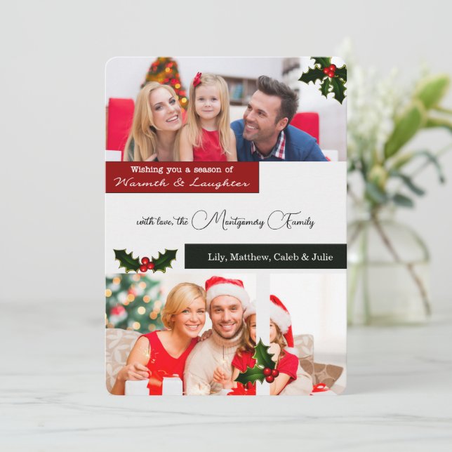 3 Foto Heilig und Berries Weihnachten (Stehend Vorderseite)