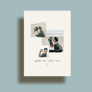 3 Foto Herz Illustration Benutzerdefinierter Mutte Karte