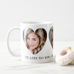 3 Foto Herz mit persönlicher Nachricht Kaffeetasse