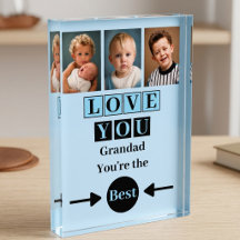 3 Foto Liebe dich Opa blau