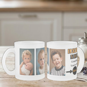 3 Foto Liebe Opa Orange Mattglastasse