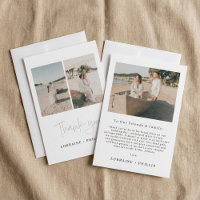 3 Foto minimale Hochzeit Dankeschön Karte