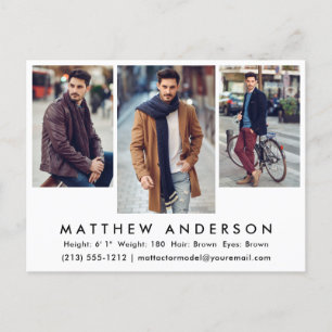 3 Foto Model Actor Foto Comp Card Postkarte Was