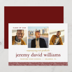 3 Foto Moderne Abschluss Ankündigung