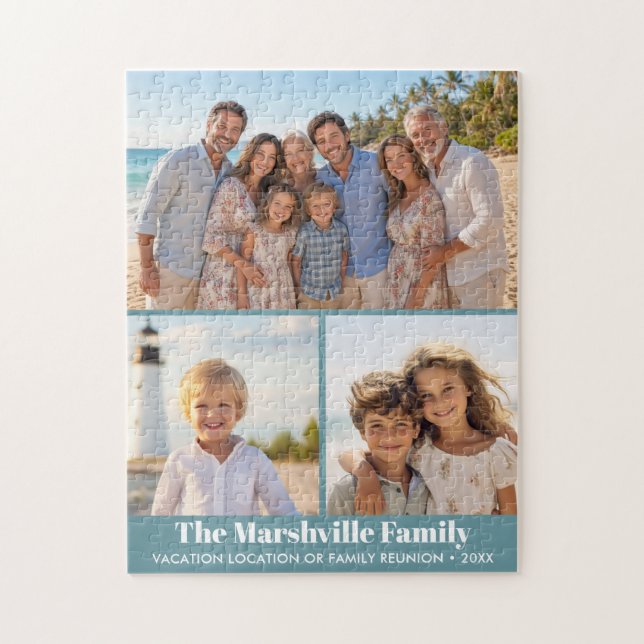 3 Foto Moderne Collage mit Familientext (Vertikal)