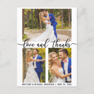 3 Foto Moderne Hochzeit Liebe und Dankbarkeit Skri Postkarte
