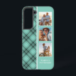 3 Foto Preppy Kariert Modern Girl Individuelle Nam Samsung Galaxy Hülle<br><div class="desc">3 Foto Preppy Kariert Modern Girly Custom Personalisiert Name Smartphone Samsung Galaxy Phone Case bietet eine 3 Ihrer Lieblings-Fotos mit Ihrem individuelle Name auf einem stilvollen,  preppy-grünen karierten Muster. Perfekt zum Geburtstag,  Weihnachten,  Muttertag,  Schwester,  beste Freundin und vieles mehr. Entworfen von © Evco Studio www.zazzle.com/store/evcostudio</div>