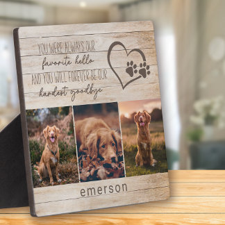 3 Foto Rustikaler Pet Loss Fotoplatte