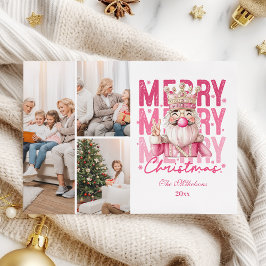 3 Foto Vintage Rosa Nussknacker Weihnachten