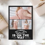 3 Foto Weihnachtsschwangerschaft Ankündigung<br><div class="desc">Teilen Sie Ihre Freude mit einer Touch festlichen Charmes mit unserer Foto Christmas Pregnancy Announcement. Diese reizvolle Karte verfügt über ein persönliches Foto, schön gerahmt, um Ihre wachsende Familie zu präsentieren. Das Design umfasst festliche Elemente wie Weihnachtsbäume, Schneeflocken oder Urlaubserlebnisse sowie eine herzliche Botschaft, die Ihre spannenden Neuigkeiten enthüllt. Diese...</div>