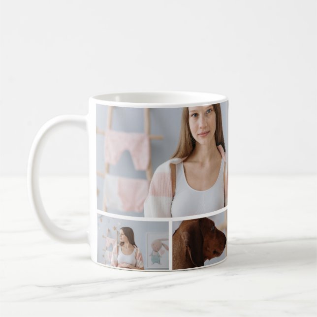 3 Foto werdende Mutter Weihnachten Schwangerschaft Kaffeetasse (Links)