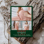 3 Foto Wir erwarten Schwangerschaftsankündigung Feiertagskarte<br><div class="desc">Teilen Sie Ihre Freude mit einer Touch festlichen Charmes mit unserer Foto Christmas Pregnancy Announcement. Diese reizvolle Karte verfügt über ein persönliches Foto, schön gerahmt, um Ihre wachsende Familie zu präsentieren. Das Design umfasst festliche Elemente wie Weihnachtsbäume, Schneeflocken oder Urlaubserlebnisse sowie eine herzliche Botschaft, die Ihre spannenden Neuigkeiten enthüllt. Diese...</div>