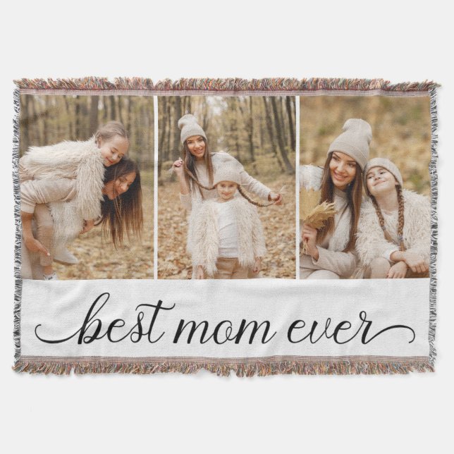 3 FotoCollage Beste Mama je Decke (Vorderseite)