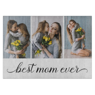 3 FotoCollage Beste Mama je Schneidebrett