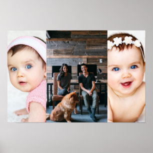 3 FotoCollage Custom Personalisiert Poster