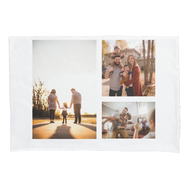 3 FotoCollage für benutzerdefinierte Vorlagen Kissenbezug (Vorderseite)