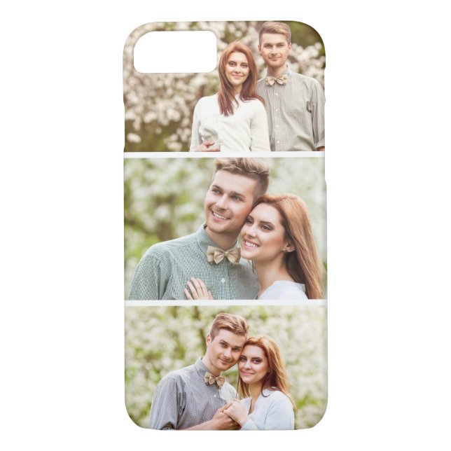 3 FOTOS | Benutzerdefinierte FotoCollage Case-Mate iPhone Hülle (Rückseite)