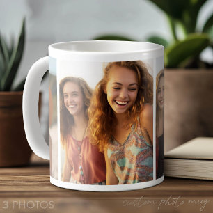 3 Fotos hinzufügen - Einfache Collage - Modern Min Kaffeetasse