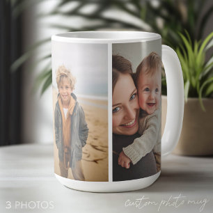 3 Fotos hinzufügen - Einfache Collage - Modernes M Kaffeetasse