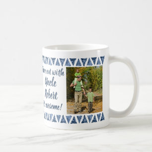 3 Fotos u. kundenspezifische Typografie - blauer Kaffeetasse
