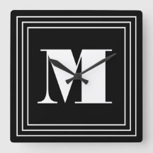 3 Frame Monogramm | Schwarz/Weiß