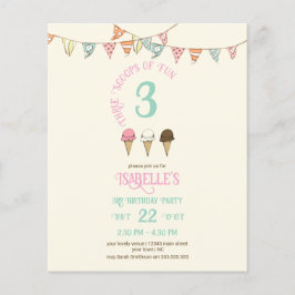 3 Fun 3. Geburtstag Eiscreme Party