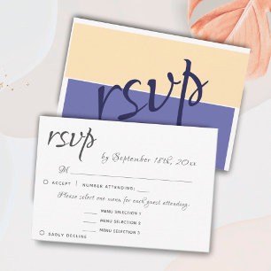 3 Gänge-Menüwahl Elegante RSVP-Hochzeitsantwort RSVP Karte