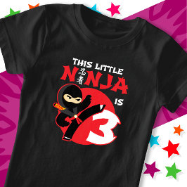 3. Geburtstag 3 Jahre Alte Kinder Party Kleine Nin T-Shirt