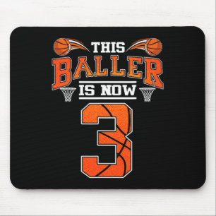 3. Geburtstag Basketball Dieser Baller ist jetzt 3 Mousepad