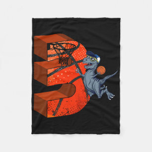 3. Geburtstag Basketball Dinosaur Boy Gifts Slam D Fleecedecke
