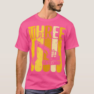 3. Geburtstag Bauwagen Bagger T-Shirt