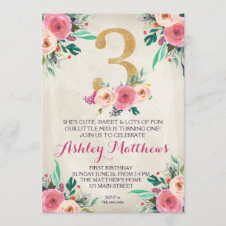 3. Geburtstag Dritter schöner Blumenladen, Einladung