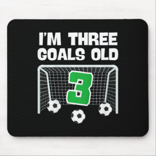 3. Geburtstag Fußballspieler Junge 3 Jahre alt Mousepad