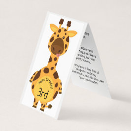 3. Geburtstag - Kinderkarte