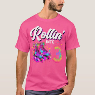 3. Geburtstag Mädchen 3 Jahre Rollschuh Skaten T-Shirt