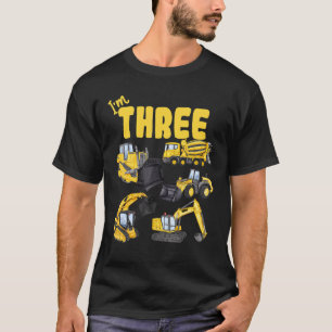 3. Geburtstag Party ich bin 3 Jahre alte LKWs Birt T-Shirt