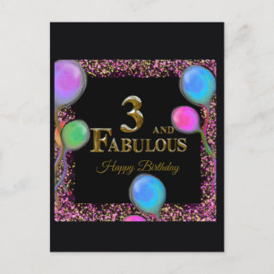 3. Geburtstag Postkarte