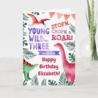 3. Geburtstag rosa Dinosaurier für Enkeltochter