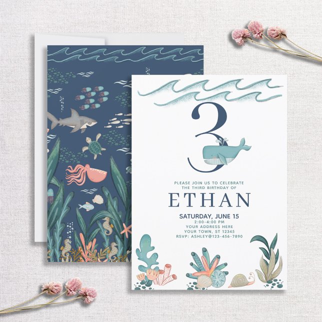 3. Geburtstag unter dem Meereswasser Einladung (Von Creator hochgeladen)