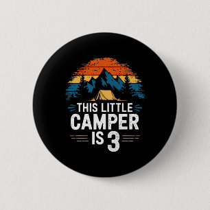 3. Geburtstags-Camping-Shirt für 3-jährige Kinder Button