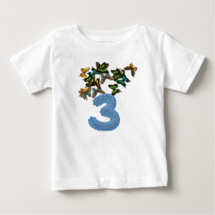 3. Geburtstagsschmetterlinge Baby T-shirt