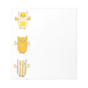 3 Gelbe Blätter Flying Notepad Notizblock