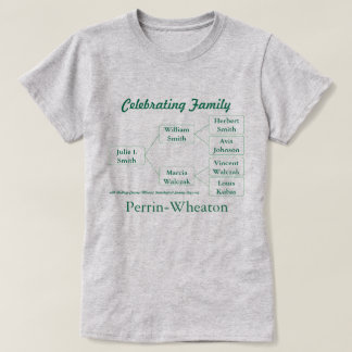 3-Generationen- und Gruppenname-Feiernde Familien- T-Shirt