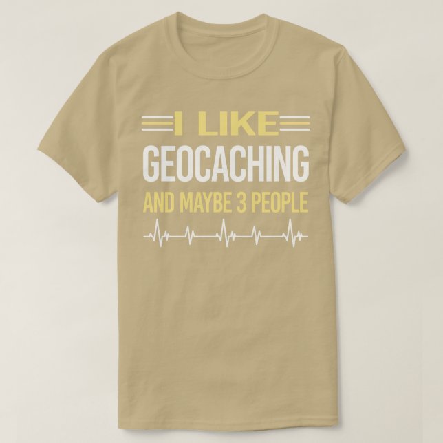 3 Geocaching Geocache Geocacher T-Shirt (Design vorne)